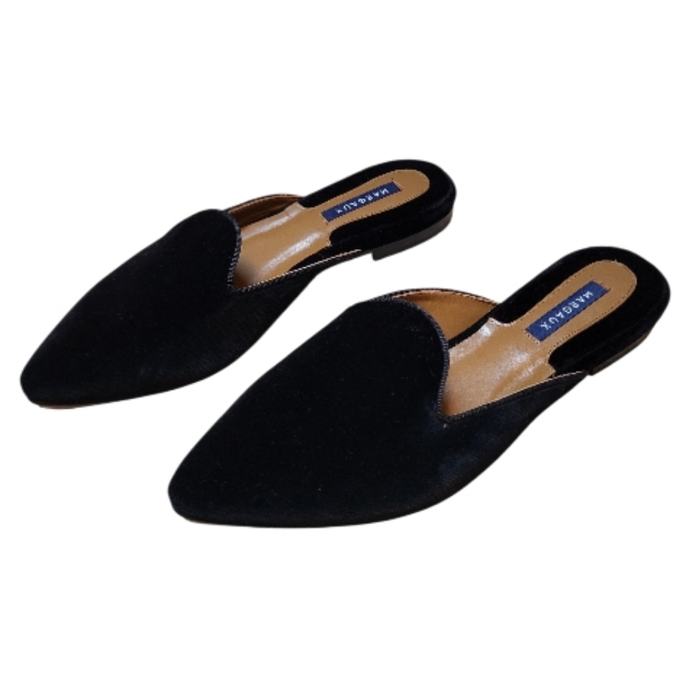 NWT Margaux Women’s Black Velvet ‘The Loafer Mule’ Slip-Ons - Sz 39 (US 8.5-9)